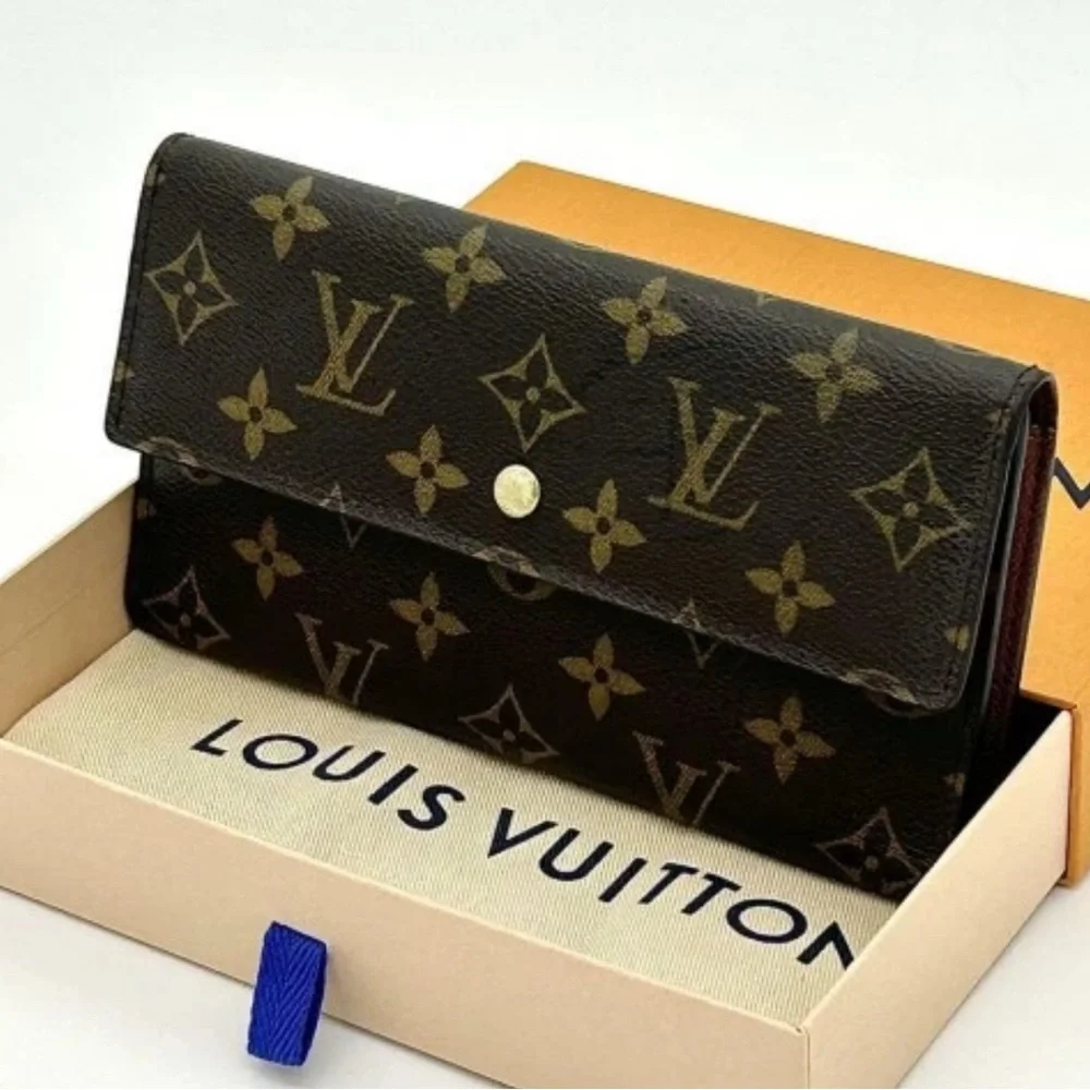 Louis Vuitton Monogram Canvas Trifold Wallet in Brown and Gold - Picture 1 of 11